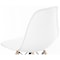 Fabulaxe Plastic DSW Shell Dining Chair with Solid Beech Wooden Dowel Eiffel Legs, White, PK 4 QI003746.WT.4 - alternate 5